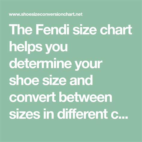 fendi size chart women shoes us|Fendi size chart for women.